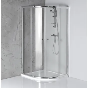 Aqualine Arleta ARLETA čtvrtkruhová sprchová zástěna 900x900mm, čiré sklo HLS900Y
