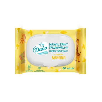 Toaletní papíry Dada vlhčený toaletní papír s vůní banánů s víčkem - 60 ks