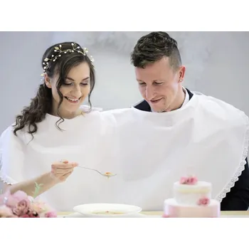 Svatební dekorace Svatba-eshop Svatební bryndák bavlněný lemovaný madeirou