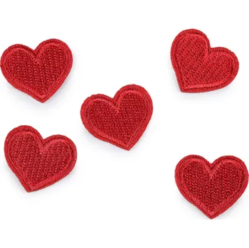 Nažehlovačka srdce, střední, 2 červená
