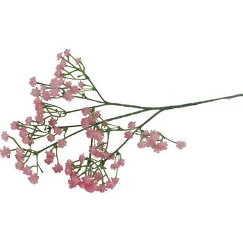 umělá květina Umělá květina Gypsophila nevěstin závoj - růžová - dekorativní větev X4917-07