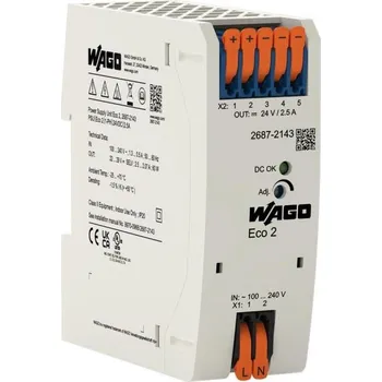 spínaný zdroj Zdroj Mean WAGO 2687-2143, 24V/2,5A, spínaný na DIN lištu