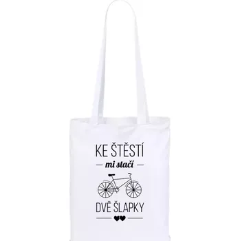 Látková taška Ke štěstí mi stačí dvě šlapky