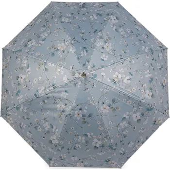 Deštník Dámský vystřelovací deštník květy, velké, 2 šedá holubí