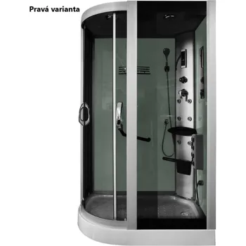 Aplomo Trixy Silver 120x85x215 masážní sprchový box Orientace: Pravá, MO-18218SP