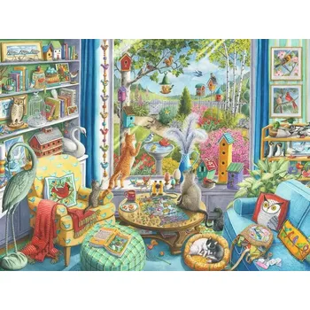 Hračka Ravensburger puzzle Pozorování ptáčků XL 750 dílků