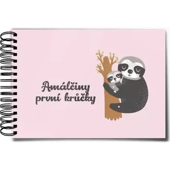 Plexi album s kroužkovou vazbou První krůčky se jménem - lenochodi