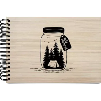 Dřevěné album s kroužkovou vazbou Lahev dovolená