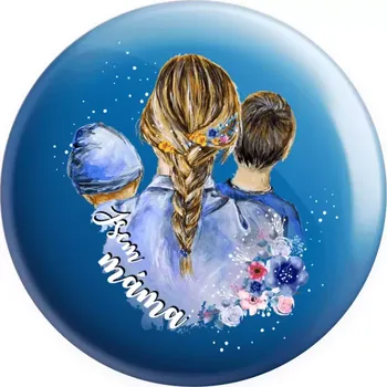 Placka Jsem máma - chlapeček a kluk