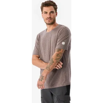 Pánská móda SIMOND Pánské tričko na treking z recyklované vlny merino Merino Rec Fresh 2XL FIALOVÁ|KAŠTANOVÁ