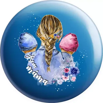 Placka Jsem máma - chlapeček a holčička