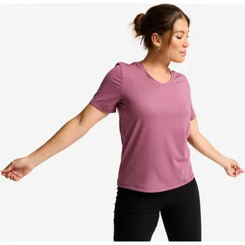 DECATHLON Dámské tričko Coolmax s výstřihem do V XS FIALOVÁ