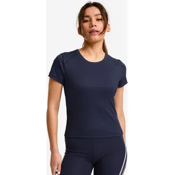 DOMYOS Dámské tričko žebrované S MODRÁ