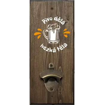 Otvírák Nástěnný otvírák Pivo dělá hezká těla