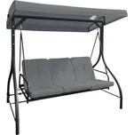 Zahradní houpačka kovová PARIS 120 x 194 x 173 cm šedá