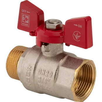 Zahradní hadice Koer Kulový kohout motýl, červený, KR.218 3/4"FM | KR.218 3/4"FM