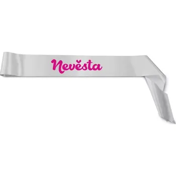 Party dekorace Šerpa pro nevěstu - Nevěsta 7 - stříbrná