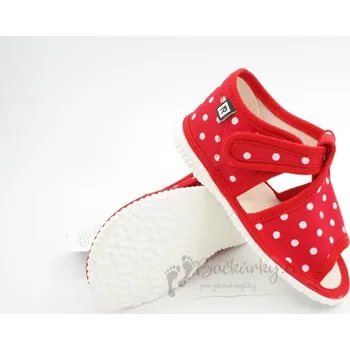 Chlapecké bačkory Dětské pantofle RAK 100014 - Červená tečka - vel. 30