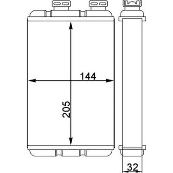 Výměník tepla Výměník tepla, vnitřní vytápění MAHLE AH 86 000S