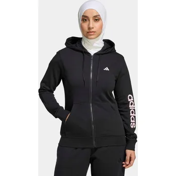 Dámská mikina ADIDAS Dámská fitness mikina s kapucí na zip XS ČERNÁ
