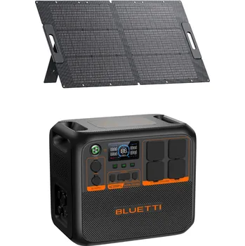 Článková baterie BLUETTI Powerbanka BLUETTI AC200PL se 100W solárním panelem ORANŽOVÁ|ŠEDÁ