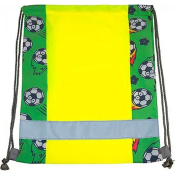 Školní batoh Korntex Dětský neonový sportovní pytel s reflexním efektem a stahováním na šňůrky, rozměr 30 × 40 cm Barva: žlutý, Velikost: 30 x 40 cm KX069