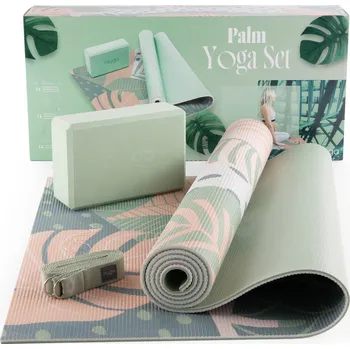 podložka na cvičení MYGA Sada Myga Yoga: podložka, blok, popruh 173cm VÍCEBAREVNÁ