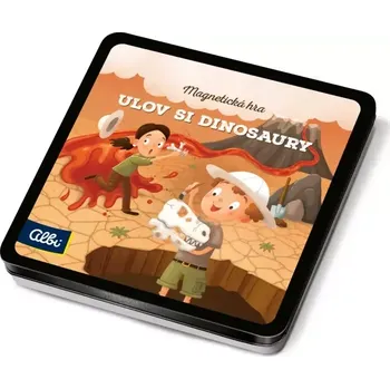 Magnetická hra na cesty - Ulov si dinosaury