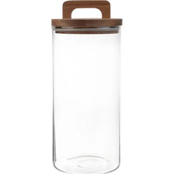 Dóza na potraviny Nádoba CARLOS s akáciovým víkem s rukojetí 892542