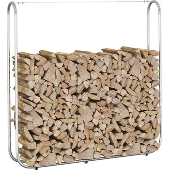 vidaXL Stojan na palivové dřevo 150x25x150 cm Pozinkovaná ocel [4100704]