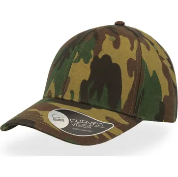 Pracovní přilba Atlantis Headwear Kšiltovka Jolly, 6 panelová, baseballová COT33017380099-camouflage Maskáčová UNI