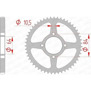 Nářadí na motocykly Řetězové kolo AFAM 14215-51