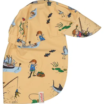 Klobouk Dětský UV klobouk s kšiltem proti slunci Geggamoja - barva žlutá Pippi Velikost: 45-51cm (4-10 měsíců)