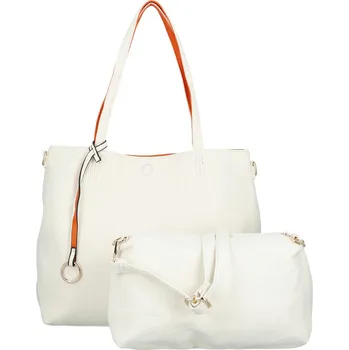 Módní koženkový set kabelek Maricela, bílý