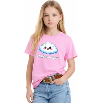 Chlapecké tričko Always Happy Pohádkové tričko dětské růžové 9-11 let