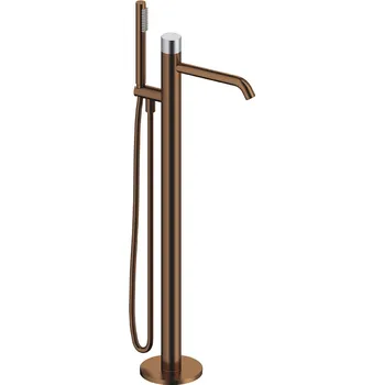 Vodovodní baterie Sanycces Loop K - Stojánková vanová baterie 35x11,5x92 cm, rose gold/chrome BNEX011RGCR