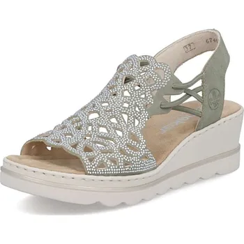 Dámské sandále Dámské sandály RIEKER 67465-52 zelená S6 39