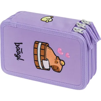 Penál BAAGL Školní penál třípatrový Kapybara