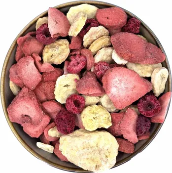 Sušené ovoce Zdravoslav Ovocná směs lyofilizovaná (banán, jahoda, malina) 100 g