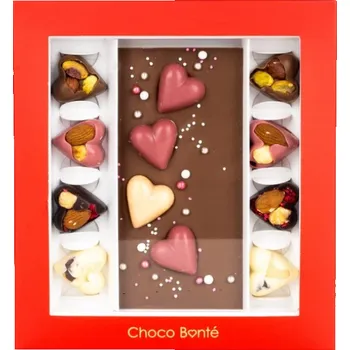 Čokoláda Dárková čokoláda s bonbóny mléčná z lásky