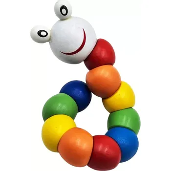 Dřevěná hračka dřevěná housenka 18 cm