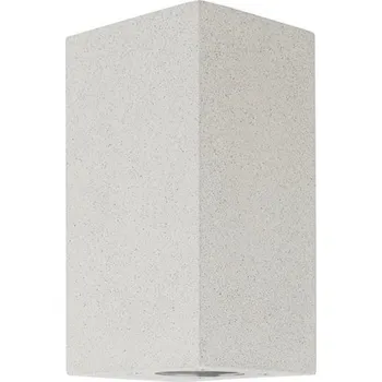 Venkovní osvětlení NOVA LUCE venkovní nástěnné svítidlo FUENTO bílý pískovec skleněný difuzor GU10 2x7W IP65 100-240V bez žárovky světlo nahoru a dolů 9790551