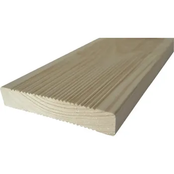 Dřevěné terasové prkno rýhované borovice severská 26 x 146 x 2700 mm