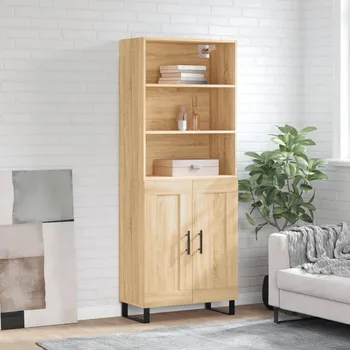 Příborník a kredenc zahrada-XL Skříň highboard dub sonoma 69,5 x 34 x 180 cm kompozitní dřevo 3189984