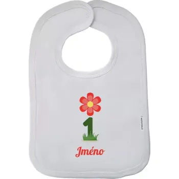 Bryndák Dětský bryndák Moje první narozeniny s kytičkou