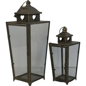 Lucerna Sada 2 ks kovových luceren, 40 a 58,5 cm