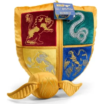 plyšák Noble Collection Polštář a plyšák Harry Potter - Znak Bradavic a Zlatonka