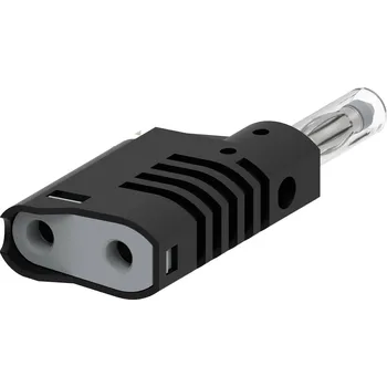 Krokosvorka Electro PJP 1089-CD1-N banánkový konektor zástrčka, rovná Ø pin: 4 mm černá 1 ks