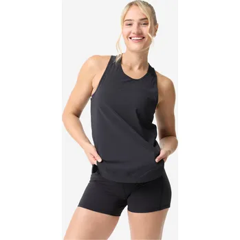 DOMYOS Dámské sportovní tílko splývavé prodyšné L ČERNÁ