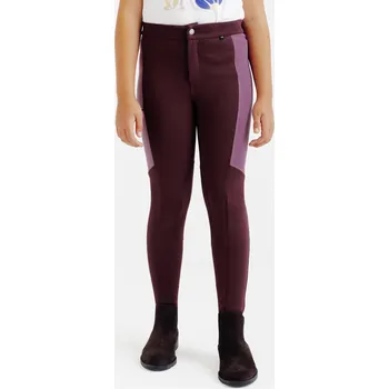 Jezdecké kalhoty FOUGANZA Dětské rajtky Magic 10 LET FIALOVÁ